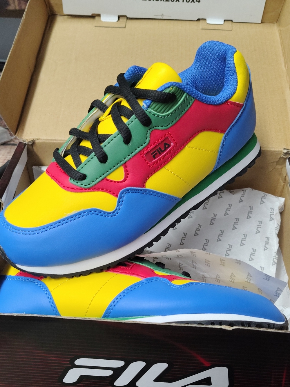 FILA Kids Retro Multicolor Sneaker - Blue Yellow Red Green